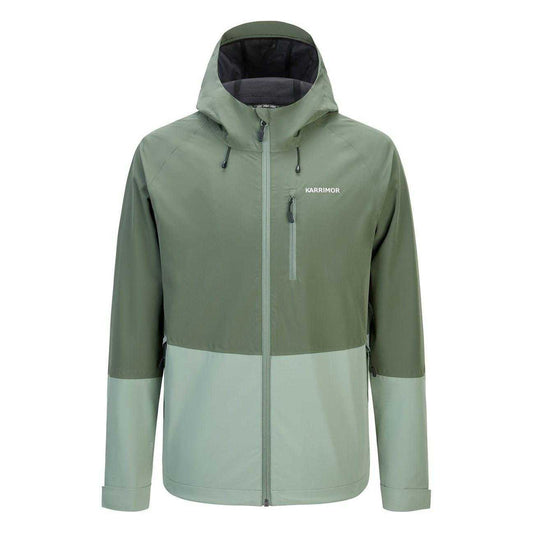 Green - Front - Karrimor Mens Colour Block Hooded Jacket