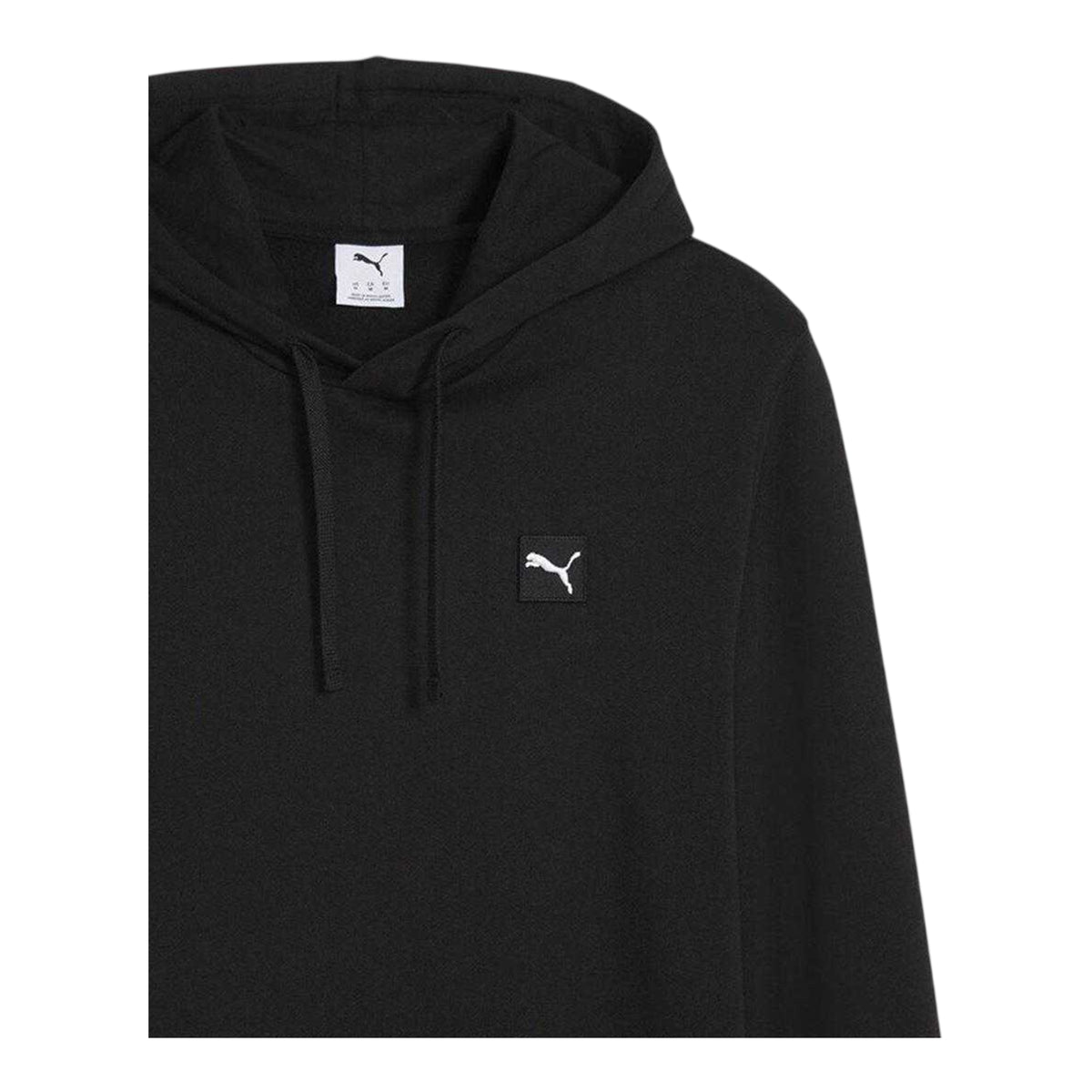 Black - Side - Puma Mens Essentials Elevated Relaxed Fit Hoodie