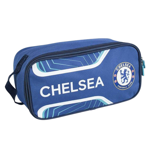 Blue - Front - Chelsea FC Crest Polyester Football Boot Bag