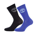 Black-Blue - Front - Timberland Mens Thermal Lightweight Crew Socks