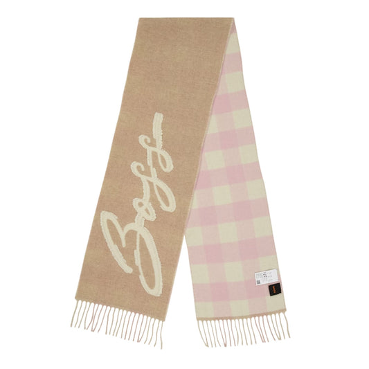 Rust - Front - Boss Gingham Reversible Scarf