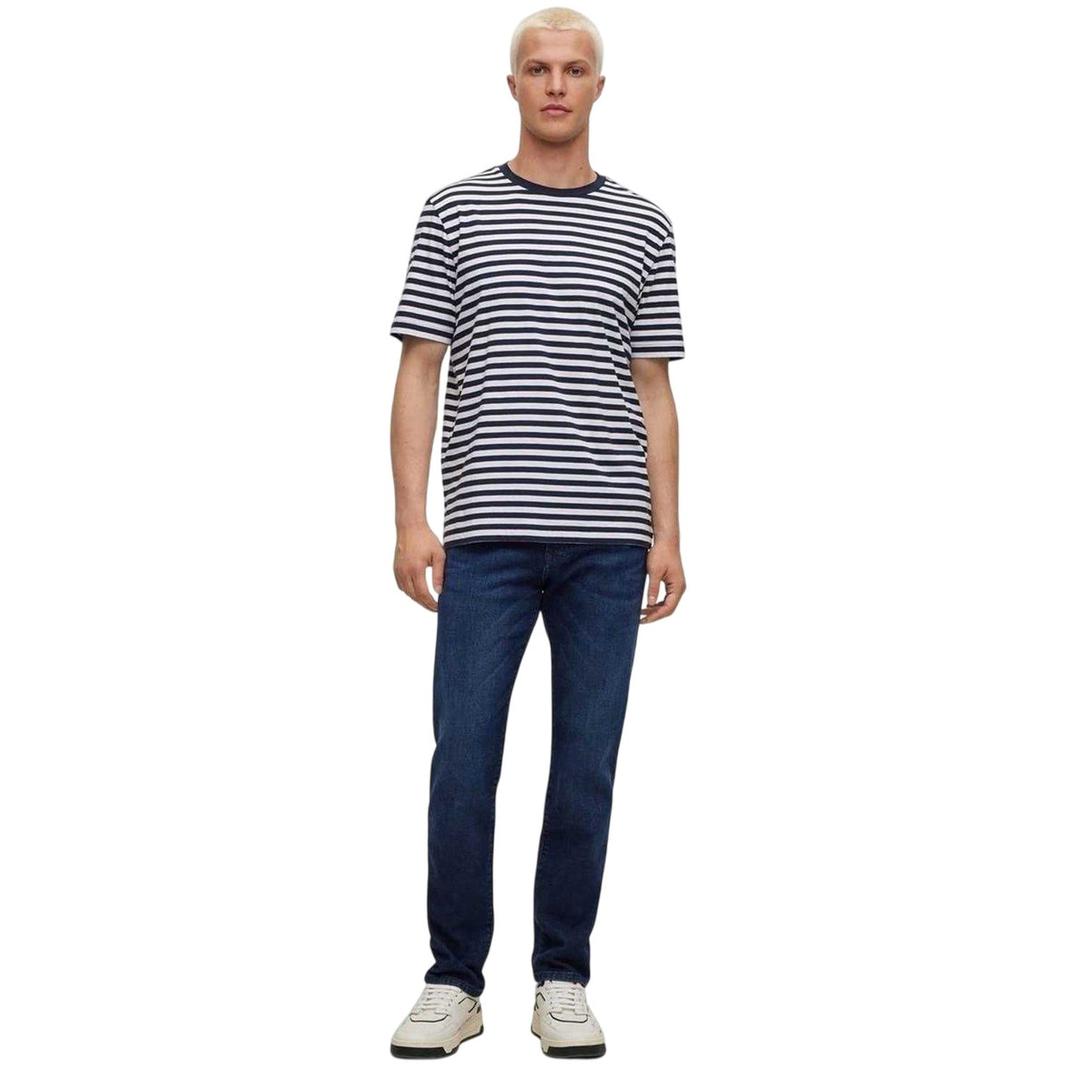 Dark Blue - Pack Shot - Boss Mens Denim Straight Leg Jeans