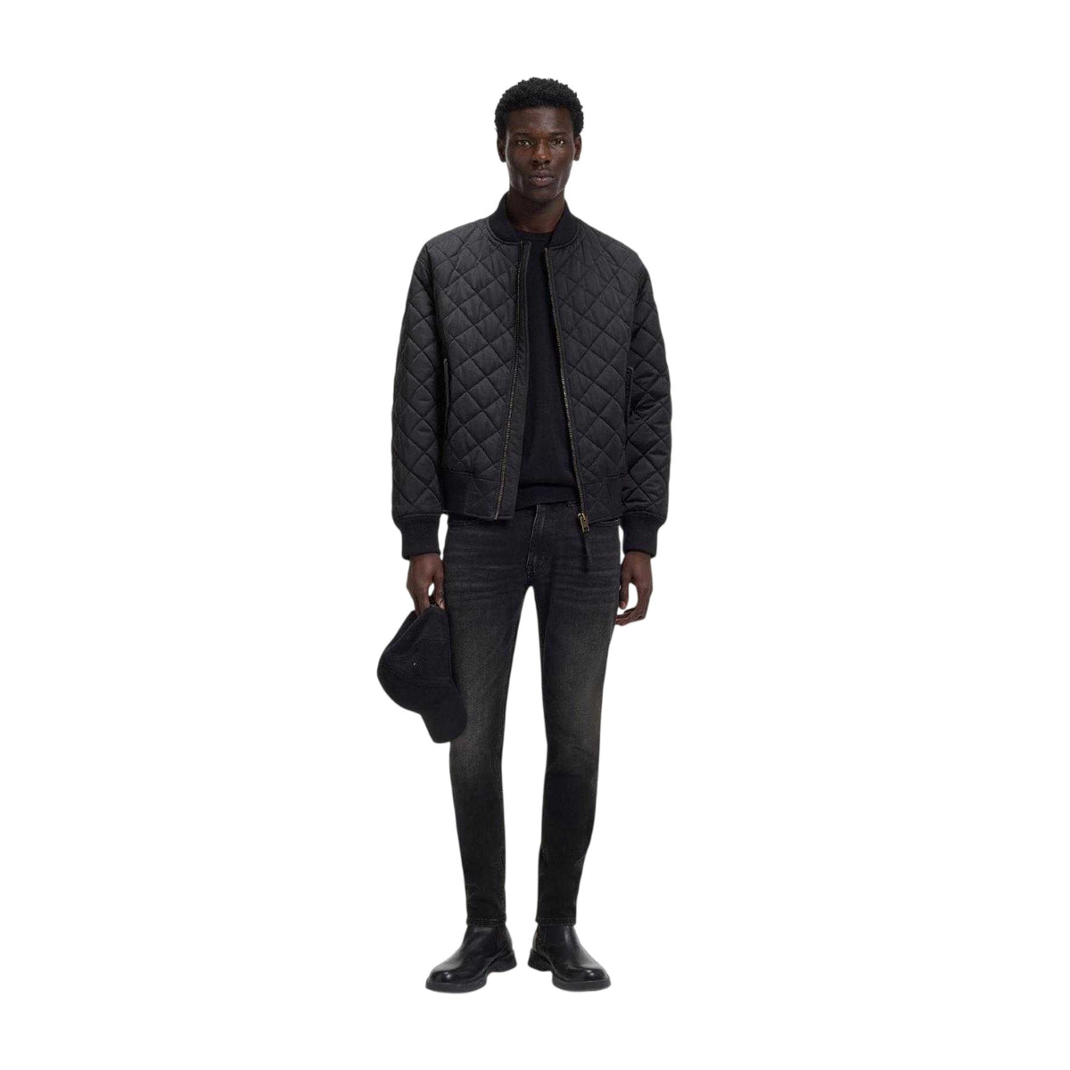 Black - Pack Shot - Hugo Mens 5 Pockets Skinny Jeans