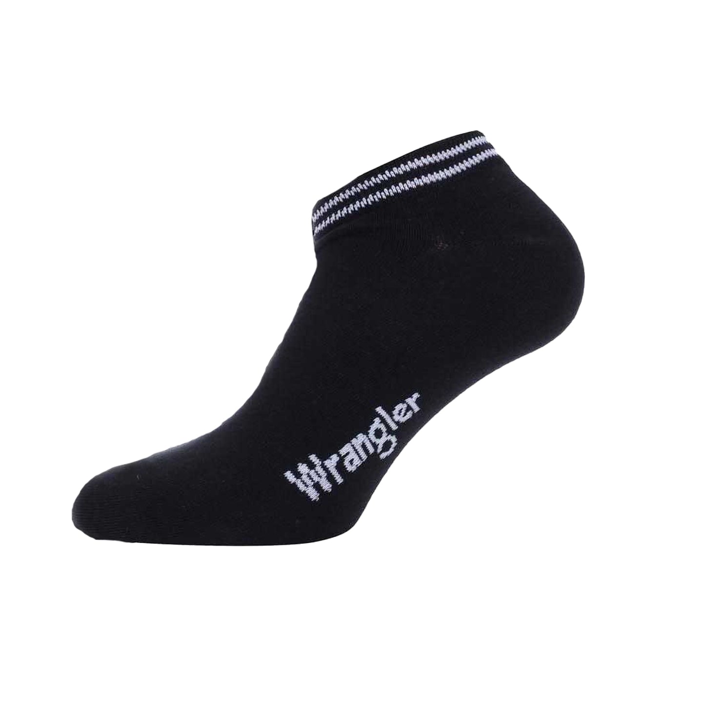 Black - Back - Wrangler Unisex Adult Trainers Liner Socks (Pack of 3)