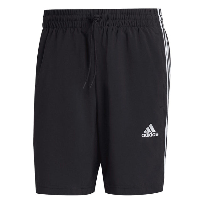 Black - Front - Adidas Mens Essentials Chelsea Aeroready 3 Stripes Shorts