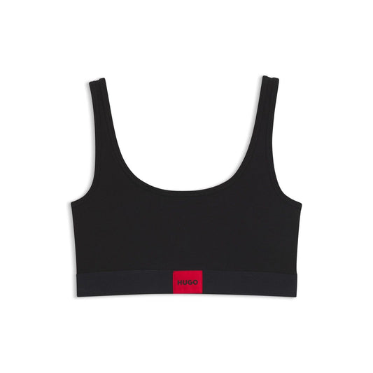 Black - Front - Hugo Womens-Ladies Red Label Logo Bralette