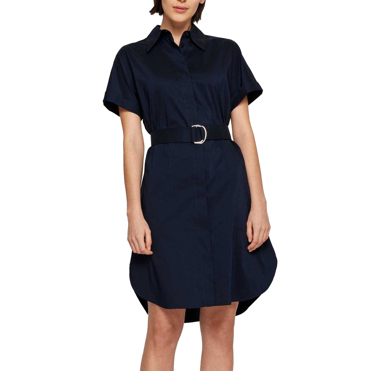 Blue - Pack Shot - Boss Womens-Ladies Dashile Dress