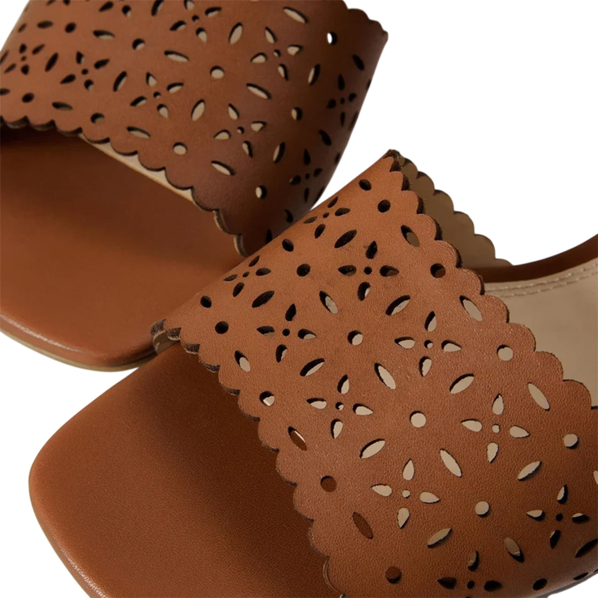 Tan - Lifestyle - Dune London Womens-Ladies Josephina Leather Block Heel Court Shoes