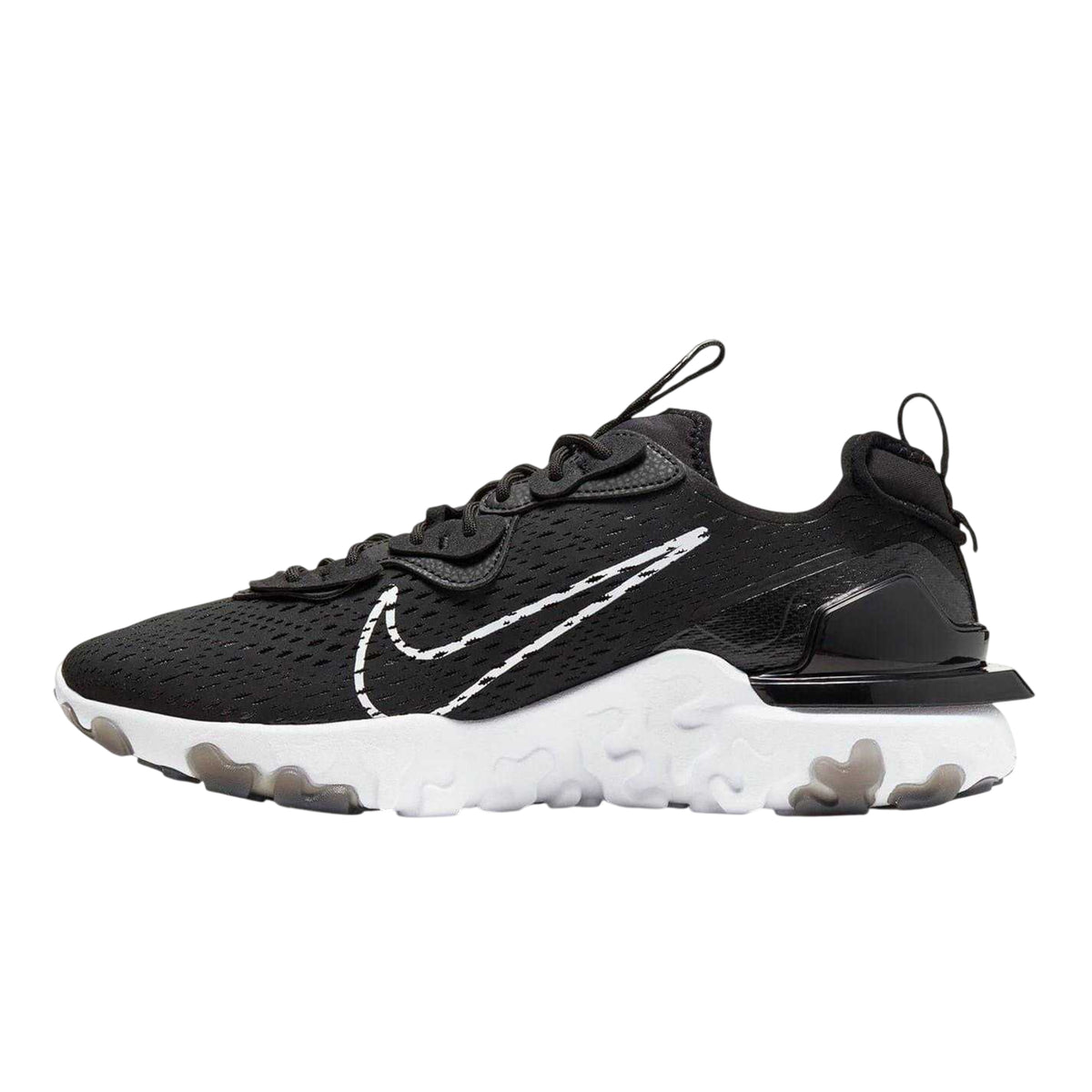 Black-Grey - Close up - Nike Mens Vision Layered Cushioned Trainers