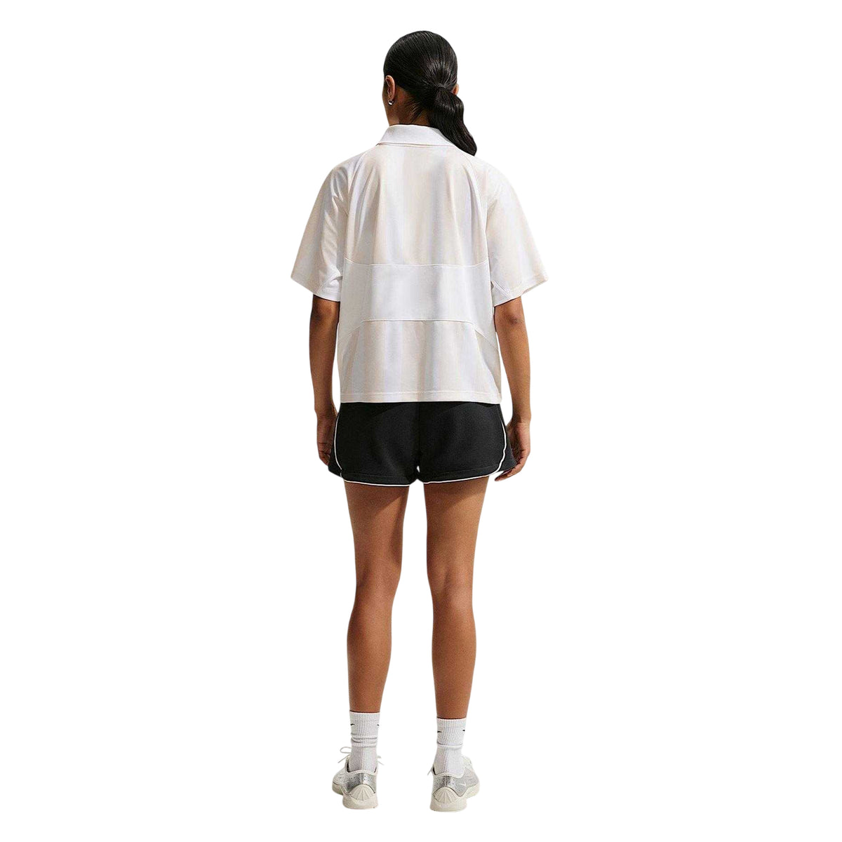 Chalk-White - Pack Shot - Nike Womens-Ladies Crop Top