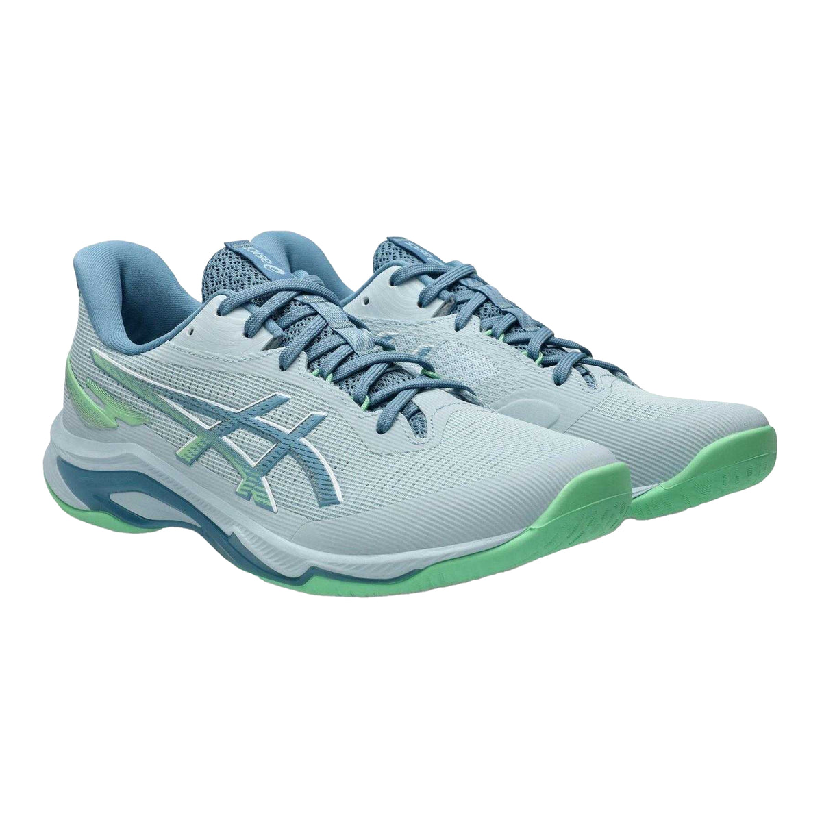 Cool Grey-Blue - Close up - Asics Mens Netburner Ballistic Ff 4 Volleyball Shoes