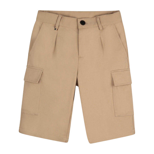 Sand - Front - Boss Childrens-Kids Plain Cargo Shorts