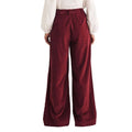 Red - Back - Nobody´s Child Womens-Ladies Ava Cord Pleated Wide Leg Trousers