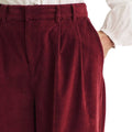 Red - Lifestyle - Nobody´s Child Womens-Ladies Ava Cord Pleated Wide Leg Trousers