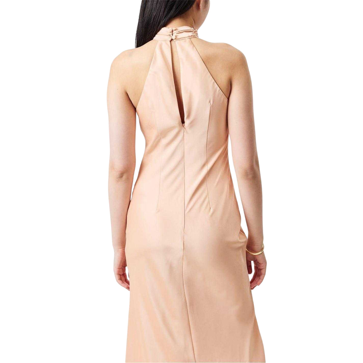 Nude - Lifestyle - Jarlo Womens-Ladies Lia Satin Halter Neck Maxi Dress