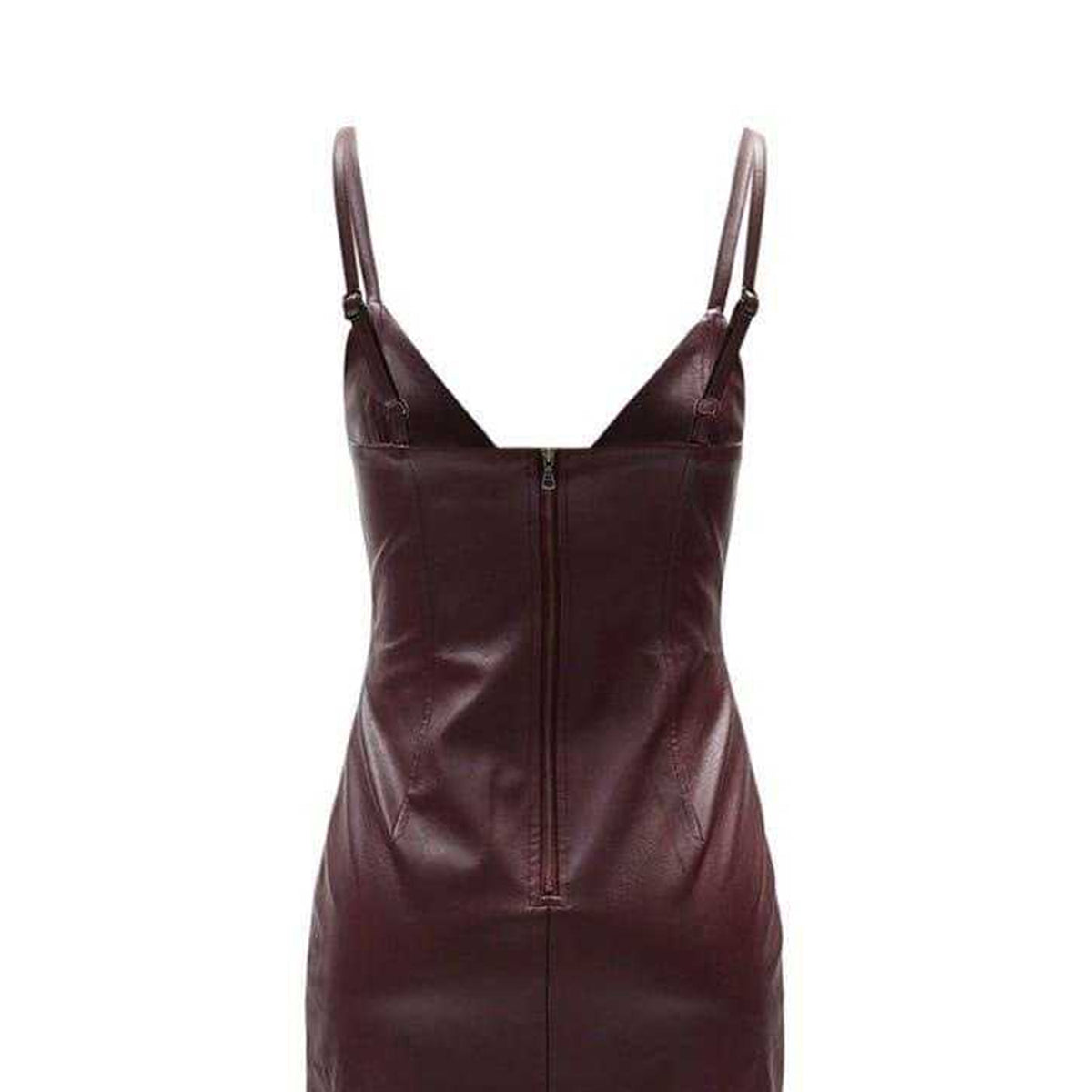 Burgundy - Lifestyle - Bardot Womens-Ladies Estine V Neck Sleeveless Midi Dress