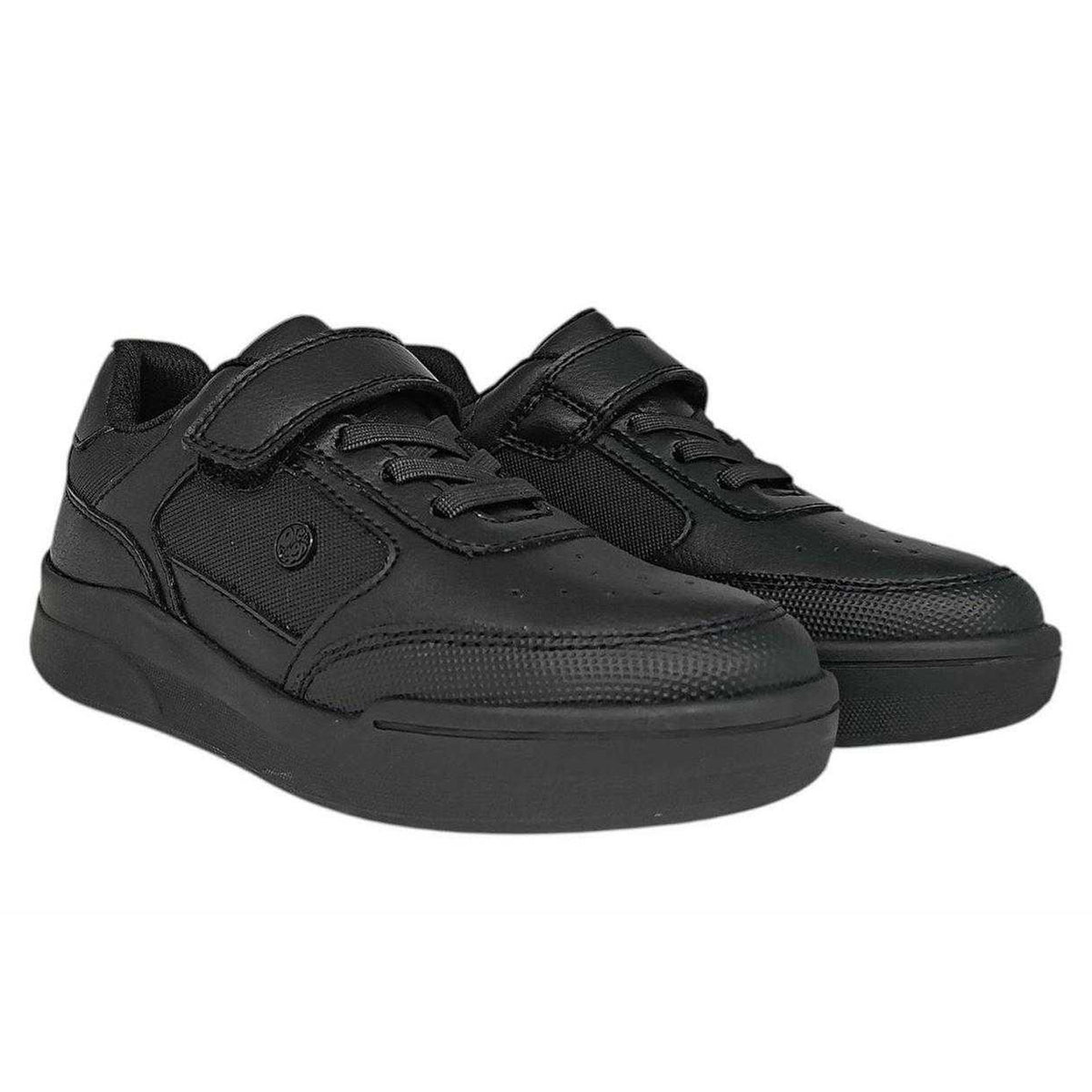 Black - Lifestyle - Pretty Green Childrens-Kids Moc Toe Flat Formal Shoes