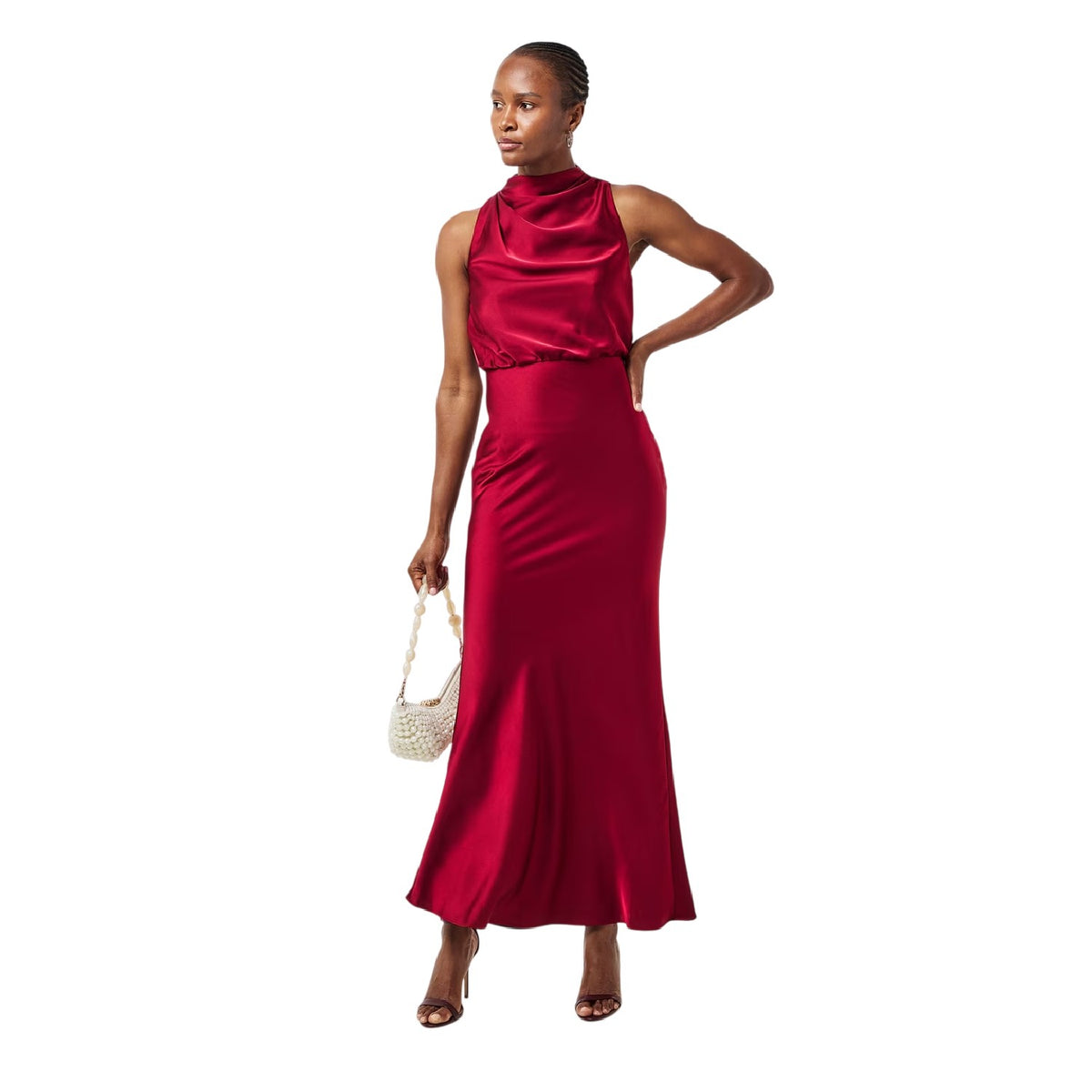 Burgundy - Pack Shot - Jarlo Womens-Ladies Rylie Evening Gown