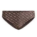 Brown - Front - Boss Womens-Ladies Monogram Jacquard Bikini Bottoms