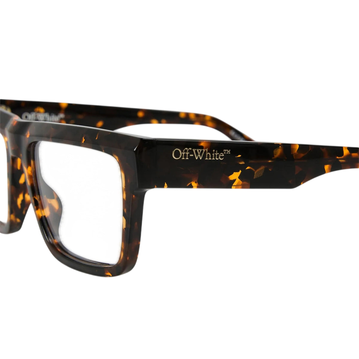 Dark Havana Brown - Side - Off White Style 8I Tortoise Shell Glasses
