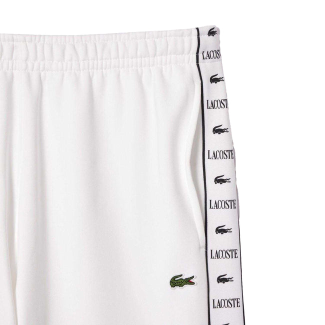 White - Side - Lacoste Mens Tapered Leg Jogging Bottoms