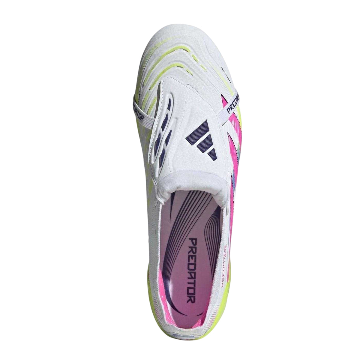 White-Pink - Lifestyle - Adidas Mens Predator Elite Fold Over Firm Ground Football Boots
