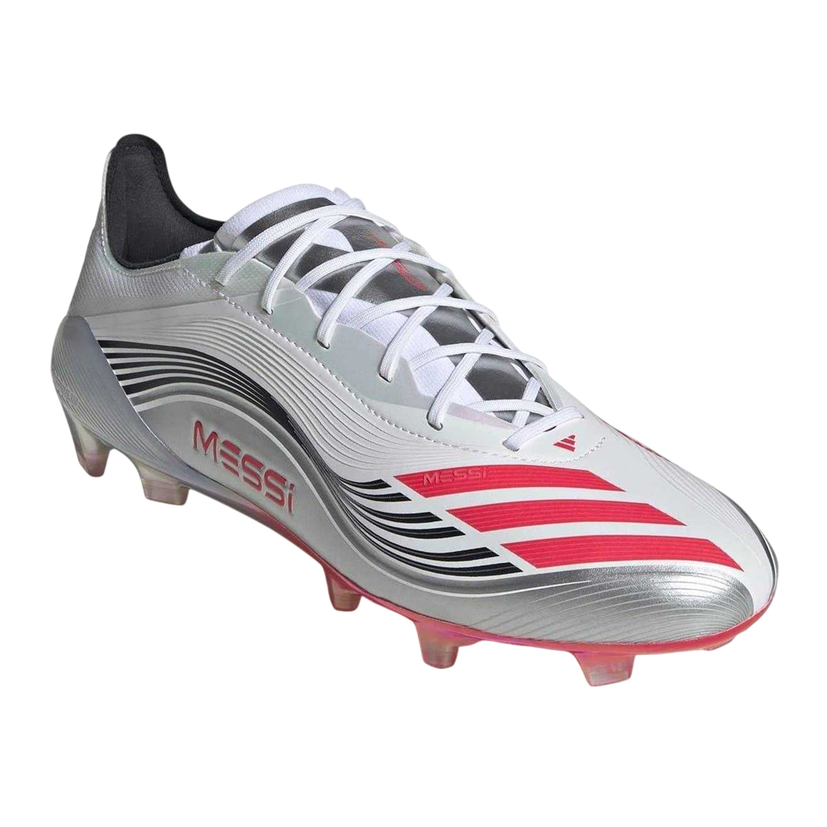 White-Red - Lifestyle - Adidas Unisex Adult F50 Elite Firm Ground Football Boots