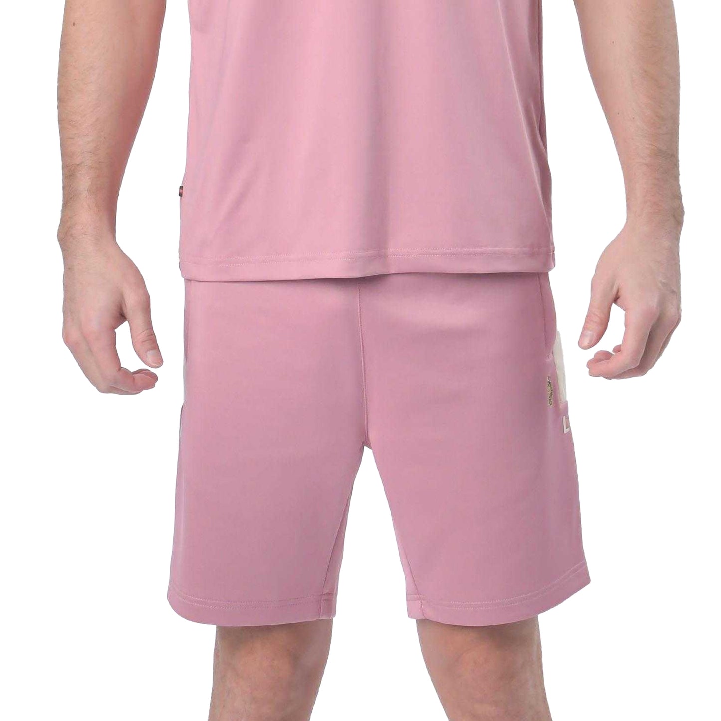 Beige - Side - Luke 1977 Mens Newcastle Sweat Shorts