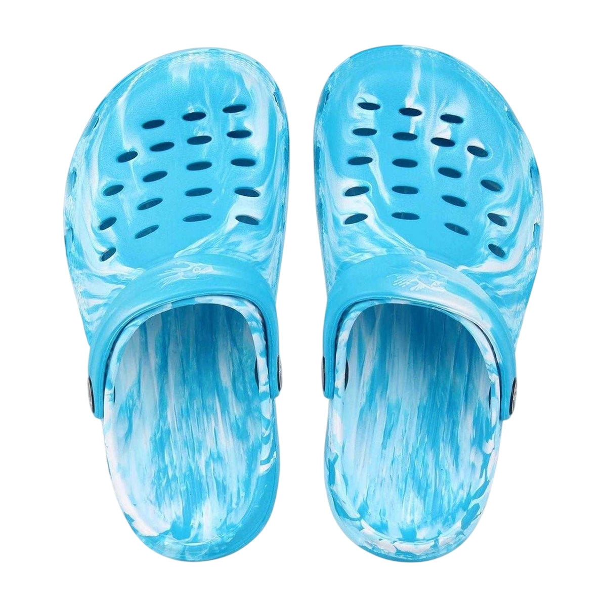 Blue - Lifestyle - Hot Tuna Childrens-Kids Marble Effect Clogs