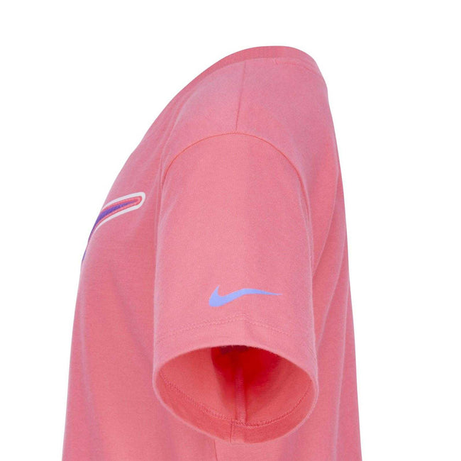 Pink - Side - Nike Girls Swoosh Varsity T-Shirt