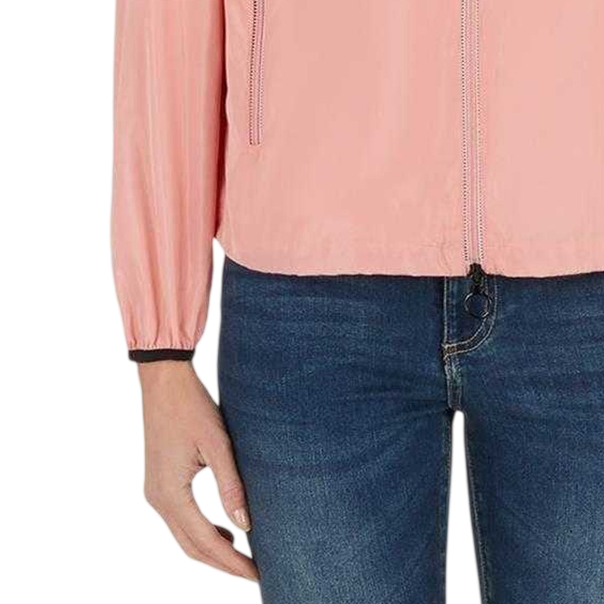 Rose - Side - Armani Exchange Womens-Ladies Logo Jacket