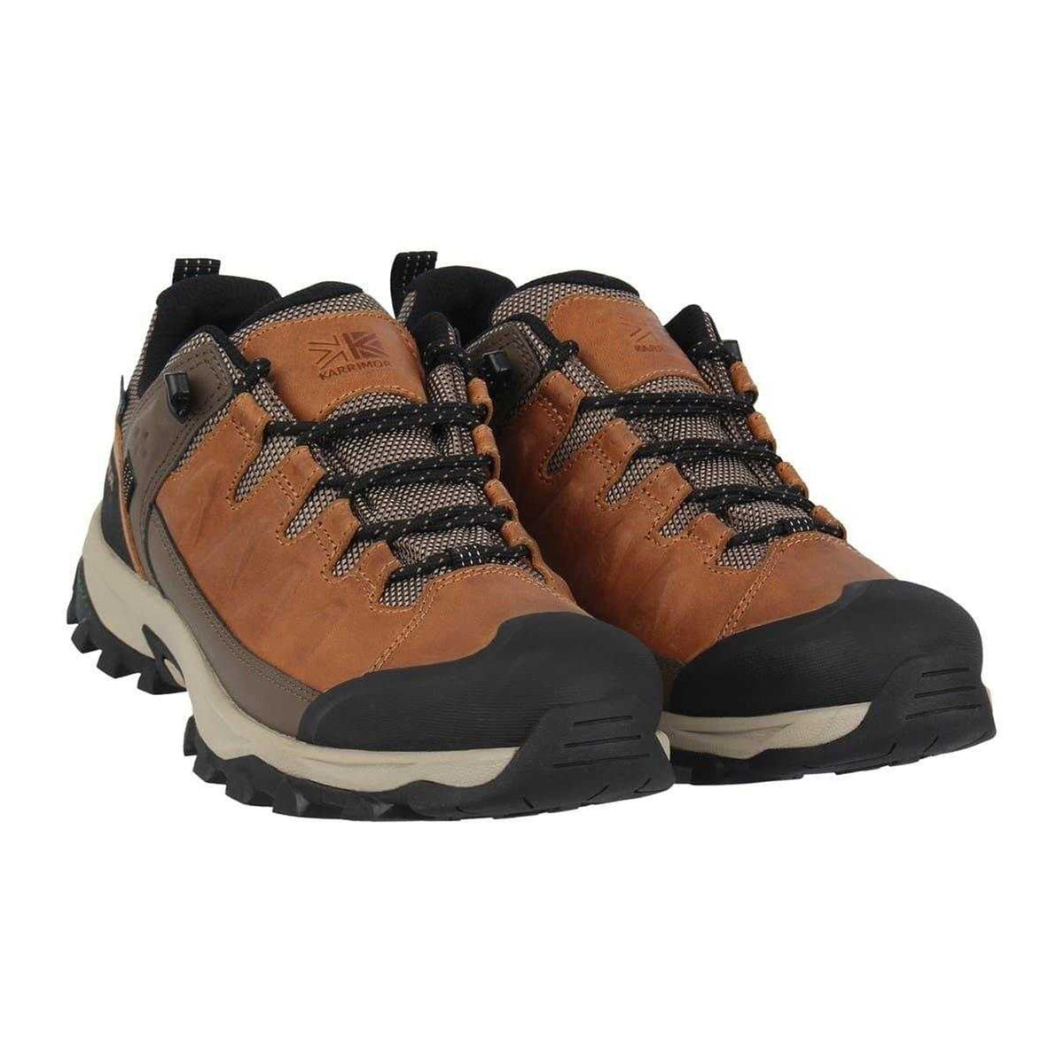 Brown - Pack Shot - Karrimor Mens Logan Leather Hiking Boots