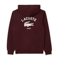 Maroon Red - Back - Lacoste Unisex Adult Back Print Hoodie