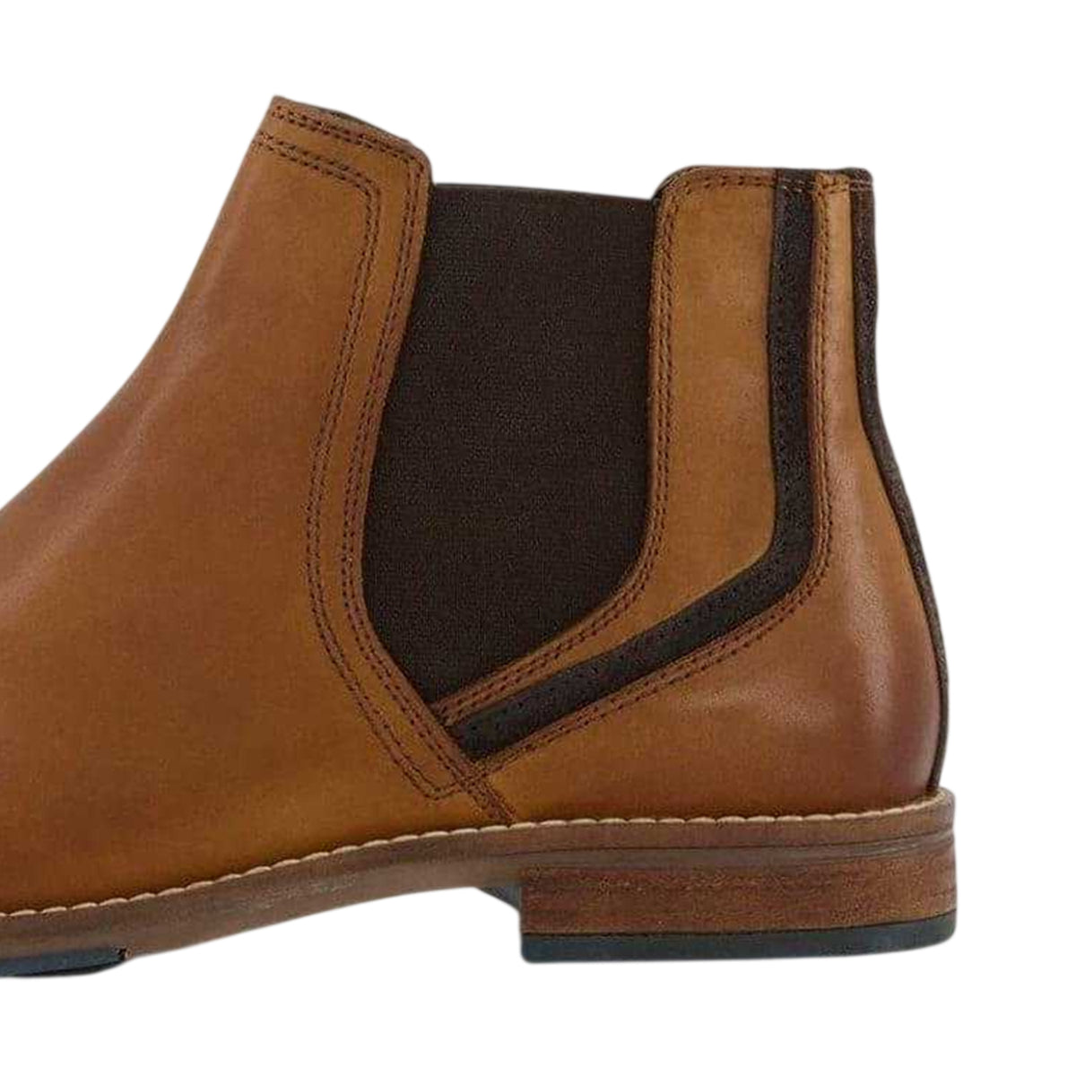 Tan - Lifestyle - Dune London Mens Chappy Leather Chelsea Boots