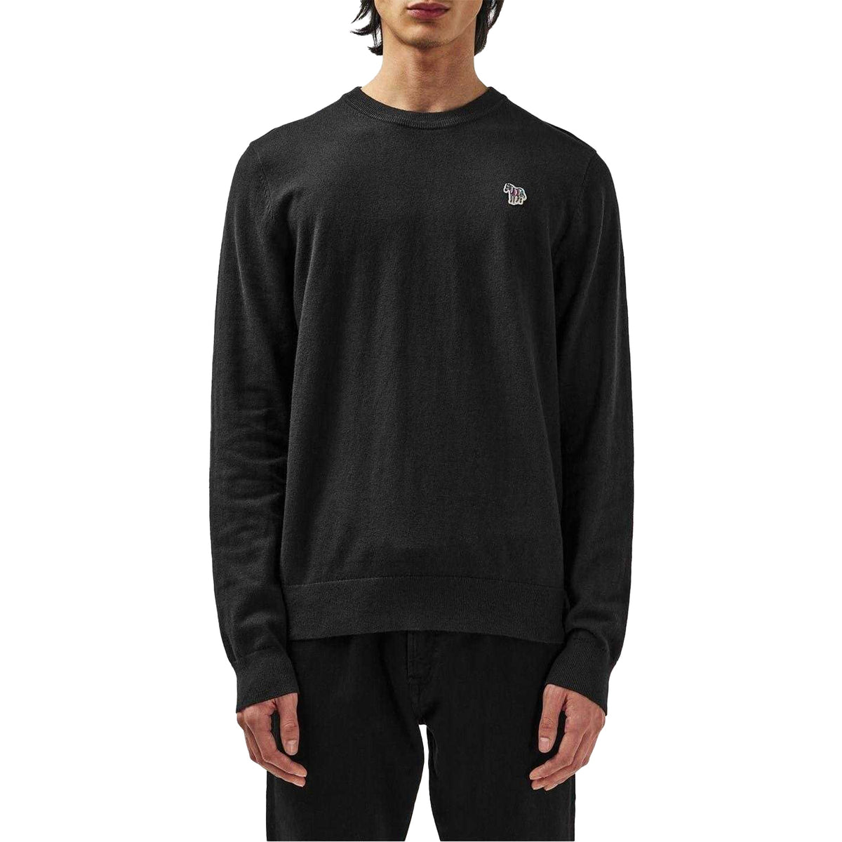 Black - Lifestyle - Paul Smith Mens Zebra Organic Cotton Jumper