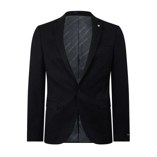 Black - Front - Twisted Tailor Mens Stretch Skinny Suit Jacket