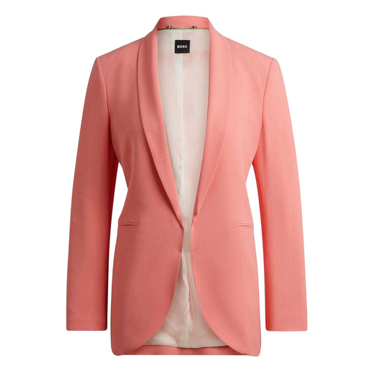 Purple - Front - Boss Womens-Ladies Jirea Solid Shawl Collar Blazer