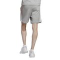 Grey - Back - Adidas Mens Essentials French Terry 3 Stripes Shorts