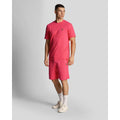 Pink - Back - Lyle & Scott Mens Sweat Shorts