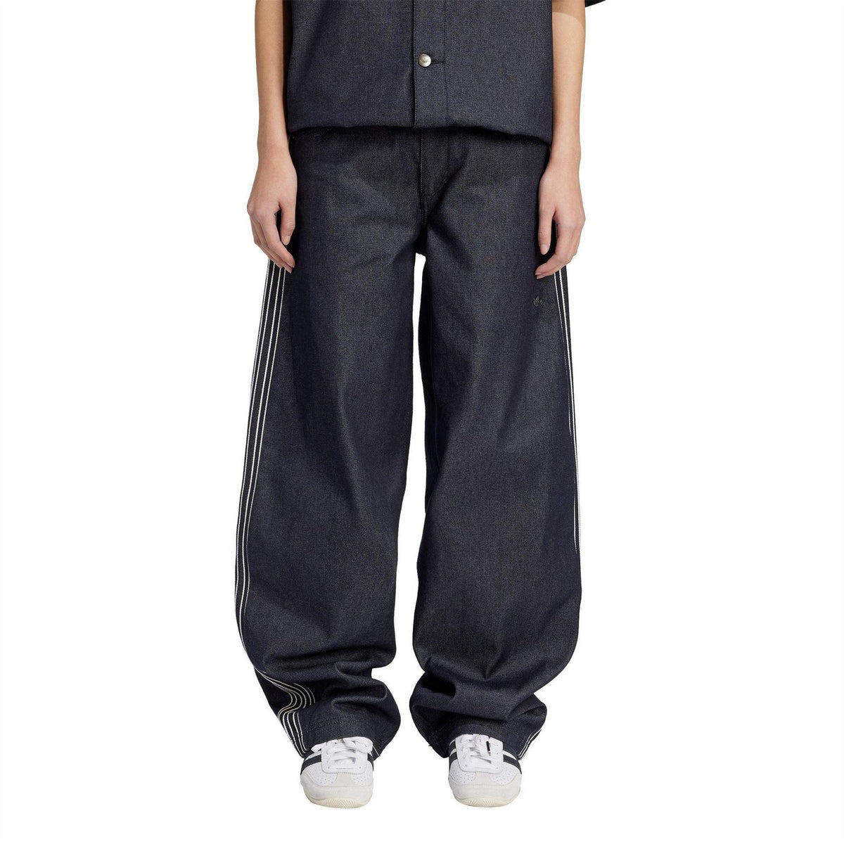 Indigo Denim - Pack Shot - Adidas Womens-Ladies Originals Denim Jeans