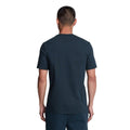 Navy - Back - Lyle & Scott Mens Woven Pocket T-Shirt