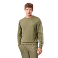 Khaki Green - Pack Shot - Lacoste Mens Interlock Jacquard Tennis Sweatshirt