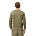 Khaki Green - Back - Lacoste Mens Interlock Jacquard Tennis Sweatshirt