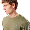 Khaki Green - Lifestyle - Lacoste Mens Interlock Jacquard Tennis Sweatshirt
