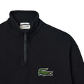 Black - Side - Lacoste Unisex Adult Quarter Zip Loose Sweatshirt