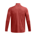 Red - Back - Under Armour Mens Tech Textured Half Zip Top