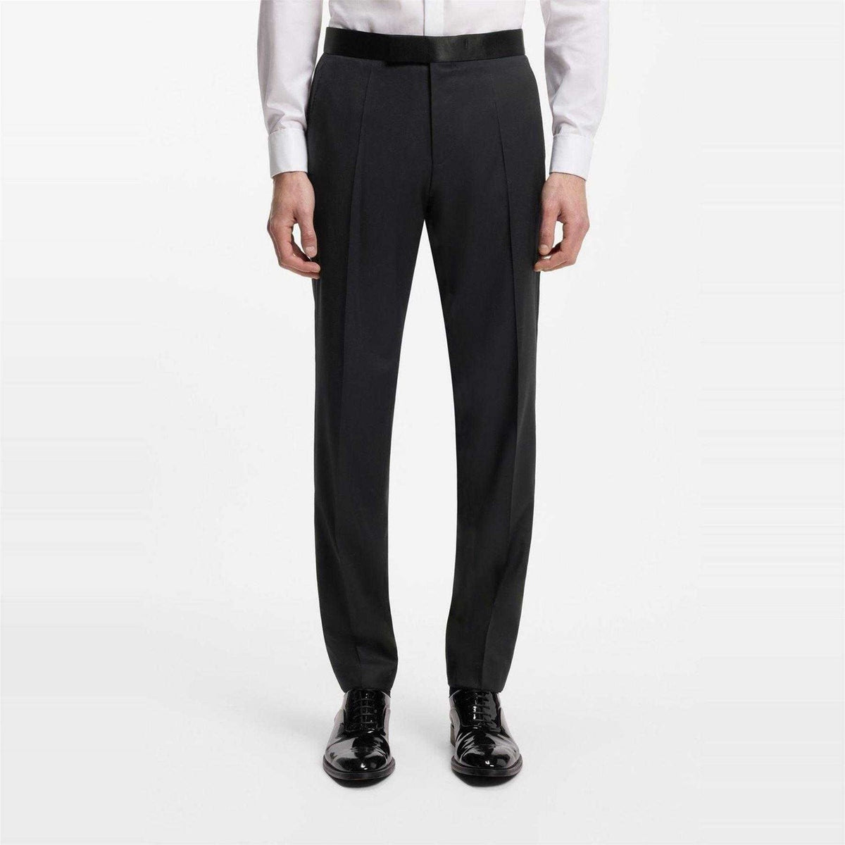 Dark Blue - Pack Shot - Boss Mens Wool Tuxedo Trousers