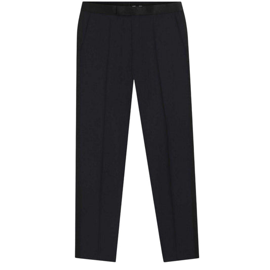 Dark Blue - Front - Boss Mens Wool Tuxedo Trousers