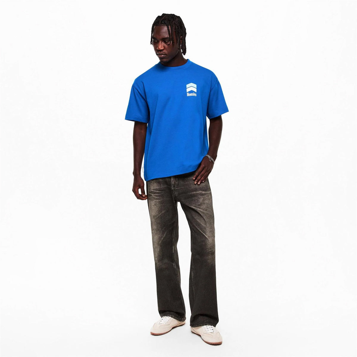 Cobalt Blue - Close up - Homies Marbella Mens Racing T-Shirt