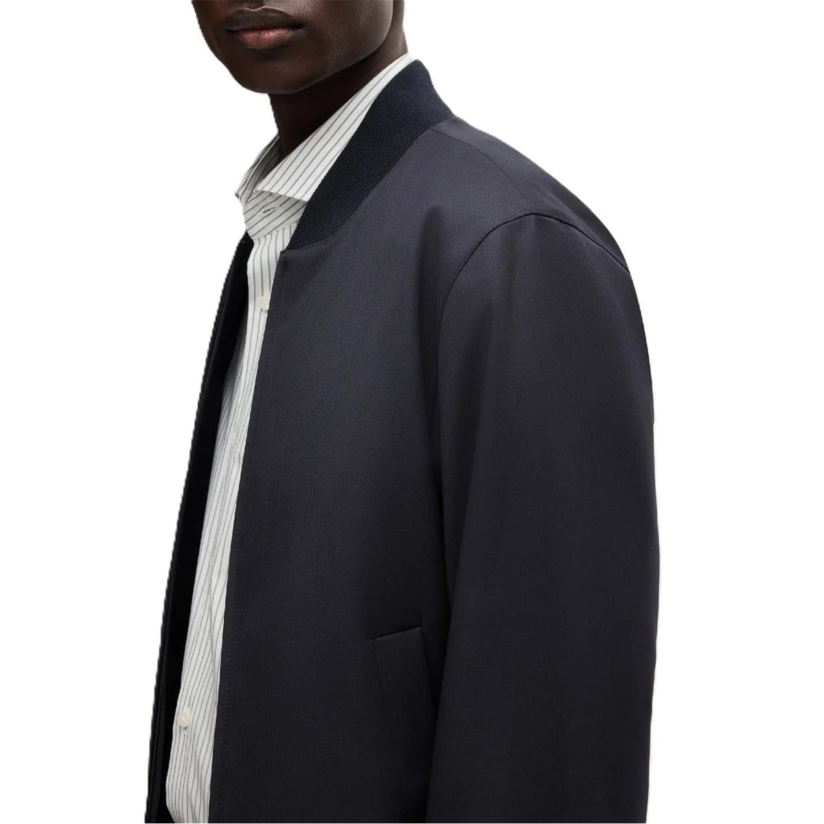 Dark Blue - Lifestyle - Boss Mens H Hanry Regular Bomber Jacket